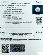 0.13/Cents Natural Diamond with Govt. Lab Certificate-95000